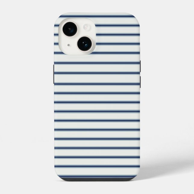 Coque iPhone Stripes Modern Indigo Minimalist Elegance (Verso)