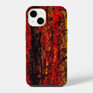 Coque Pour iPhone 14 Structure Abstrait Afrique rouge