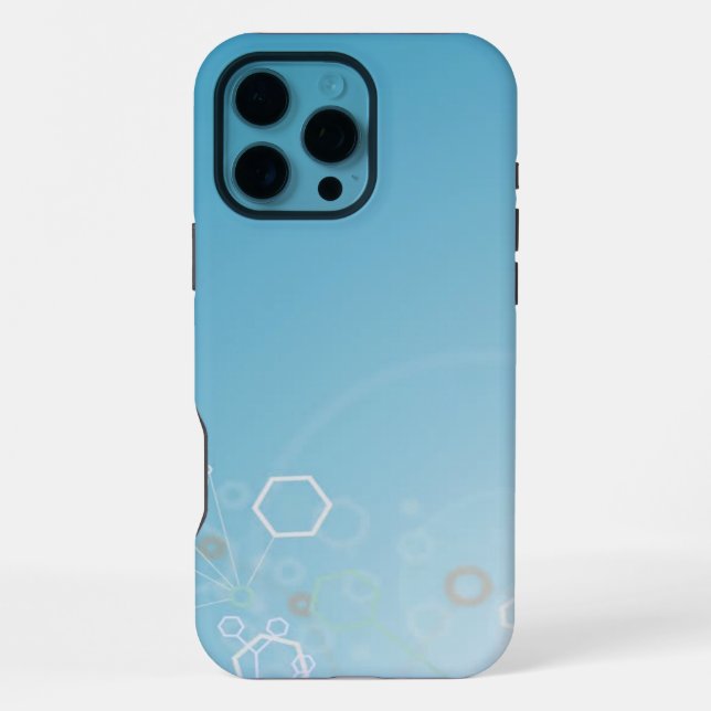 Coque iPhone Structure moléculaire abstraite (tous les téléphon (Verso)