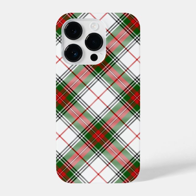 Coque iPhone Stuart / Stewart Red Green White Plaid (Verso)