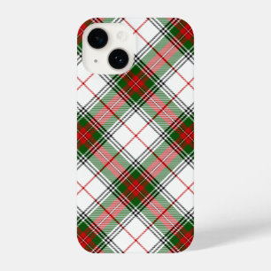 Coque Pour iPhone 14 Stuart / Stewart Red Green White Plaid