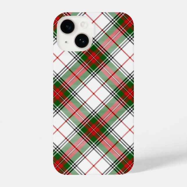 Coque iPhone Stuart / Stewart Red Green White Plaid (Verso)