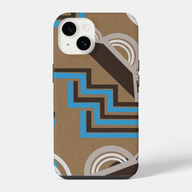 Coque iPhone style Art Déco conception abstraite (Verso)