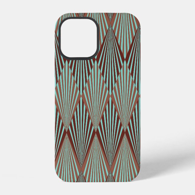 Coque iPhone Style Art Déco, texture transparente. (Verso)