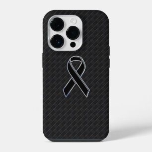 Coque Pour iPhone 14 Plus Style Chrome Noir de la sensibilisation au ruban