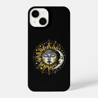 Coque Pour iPhone 14 Style classique Sun&Moon&Star Divination Astrologi