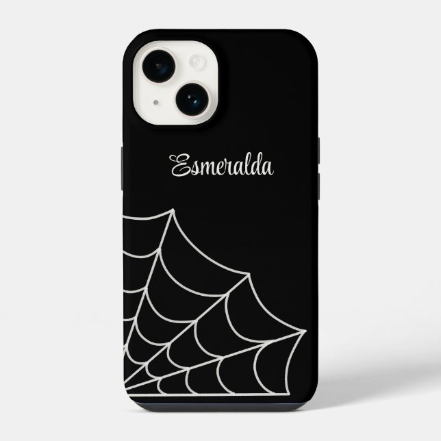 Coque iPhone Style de goth Spiderweb Personnalisé (Verso)
