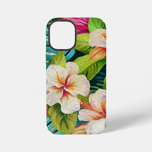 Coque iPhone 12 Mini Style de peinture à l'huile florale tropicale