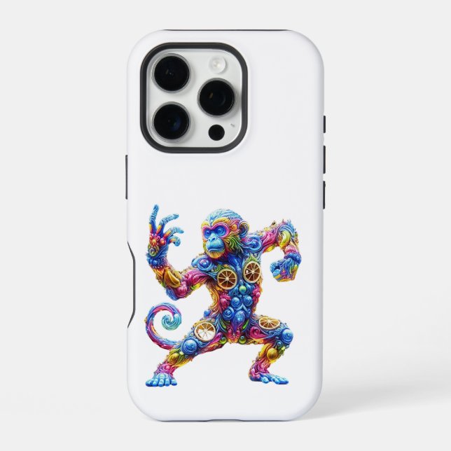 Coque iPhone Style de singe merveilleux (Verso)