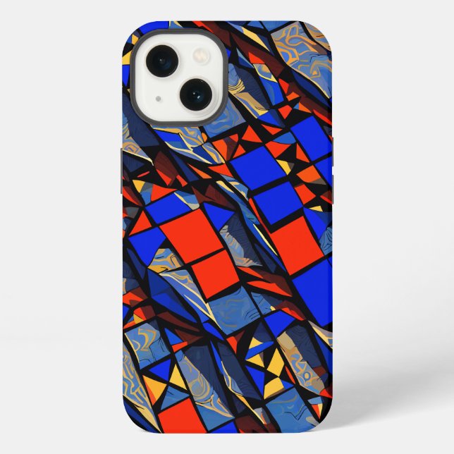 Coque iPhone Style de vitrail abstrait  (Verso)