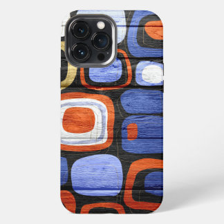 Etui iPhone 13 Pro Max Style moderne Abstrait Pastel Bois