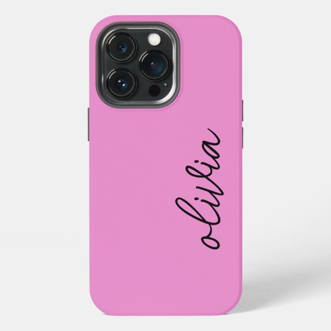 Coque iPhone Style moderne moderne simple violet orchidée style (Dos)