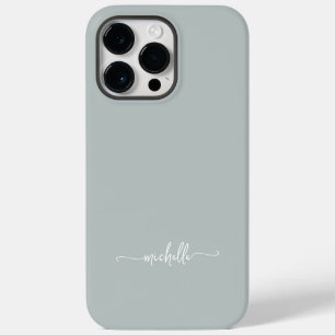 Coque Pour Pour iPhone 14 Pro Max Stylisé Moderne Féminin Vert Sauge Nom Script