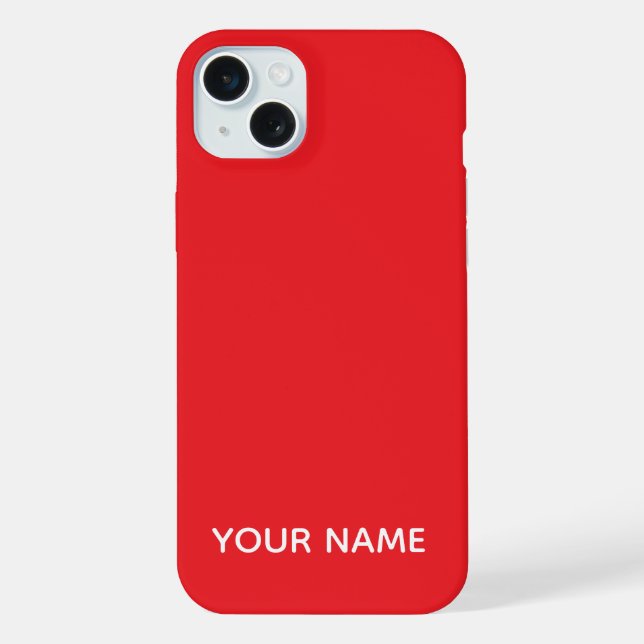 COQUE iPhone STYLISH MODERN CUSTOMIZED NAME RED COLOUR (Verso)