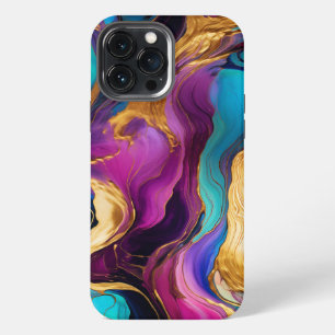 Etui iPhone 13 Pro Max Stylish Vibrant Coloured Liquid Metal No. 1206