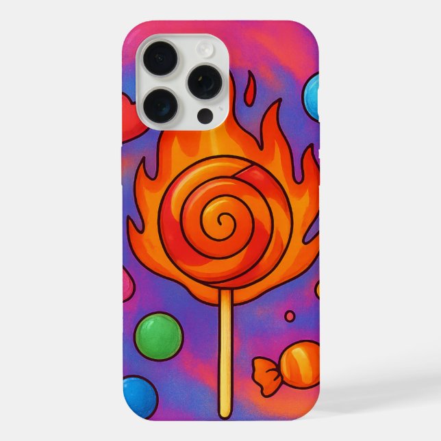 Coque iPhone Sucette enflammée (Verso)
