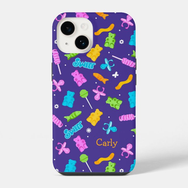 Coque iPhone Sucré bonbon de gomme (Verso)