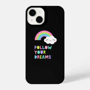 Coque Pour iPhone 14 Suivez vos rêves Cute Rainbow Cloud