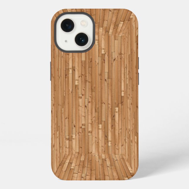 Coque iPhone Sun Deck - Boite en bois illusion Coque-Mate iPhon (Verso)