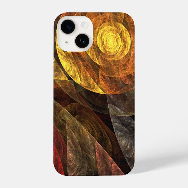 Coque iPhone Sun Flower Floral Moderne Art Motif Abstrait (Verso)