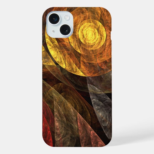 Coque iPhone Sun Flower Floral Moderne Art Motif Abstrait (Verso)