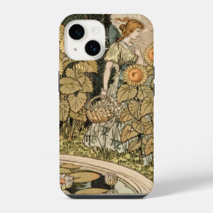Coque Pour iPhone 14 Sunflower Art Nouveau Jardin Grasset Femme