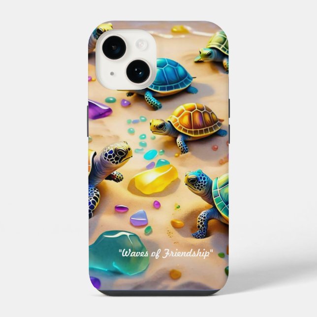 Coque iPhone "Sunny Shore Friends" (Verso)