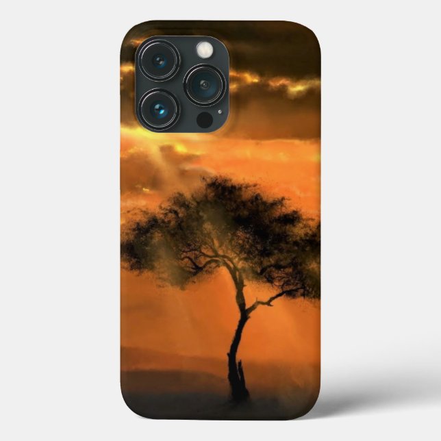 Coque iphone Sunrise Tree Sunbeams (Verso)