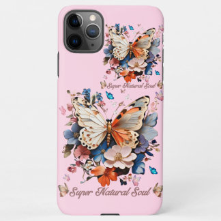 Coque iPhone 11Pro Max Super Âme Naturelle : Jardin des Papillons