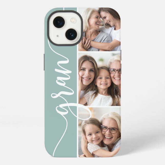 Coque iPhone Super Mamie Grand-Mère Photo Collage (Verso)
