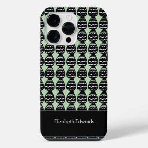 Coque Pour Pour iPhone 14 Pro Max Super moderne vert et Motif noir