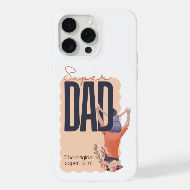 Coque iPhone Super papa (Verso)