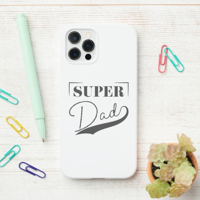 Coque iPhone Super papa (Sur le bureau)