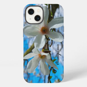 Etui iPhone 13 Super printemps Magnolia Fleurir Nom personnalisé