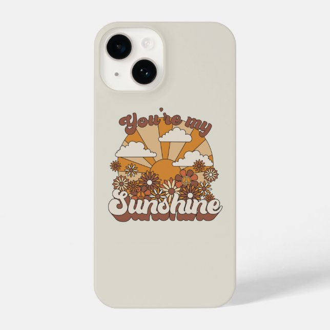 Coque iPhone Super rétro | Vous êtes mon soleil (Verso)