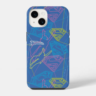 Coque Pour iPhone 14 Supergirl et logo en couleurs