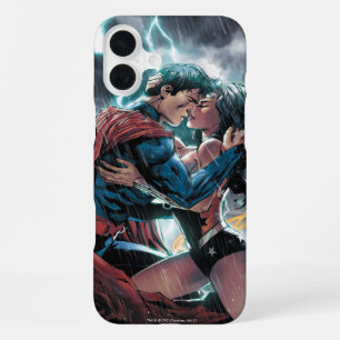 Coque iPhone 16 Plus Superman/Wonder Woman Bande dessinée Publicitaire