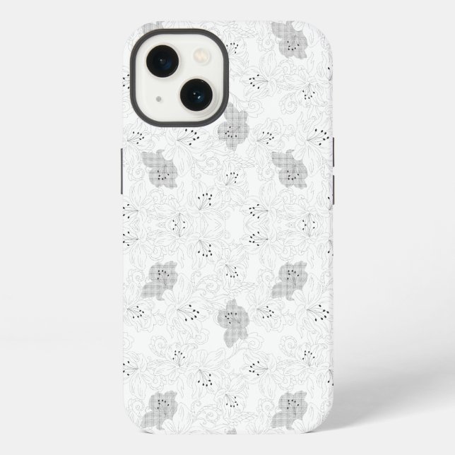 Coque iPhone Superposition de grille transparente – Texture PNG (Verso)