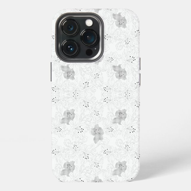 Coque iPhone Superposition de grille transparente – Texture PNG (Dos)