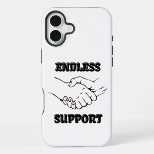 Coque iPhone 16 Plus Support sans fin - Symbole de l'unité et de la vér