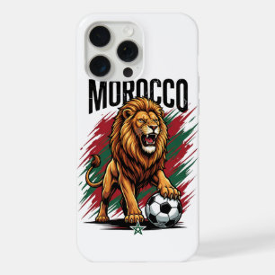 Coque iPhone 15 Pro Max Supporter de football Maroc Lion 2026