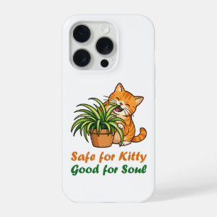 Coque iPhone 15 Pro Sûr pour minou, bon pour l'âme Plante araignée Art