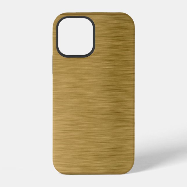 Coque iPhone Surface d'or à texture métallique (Verso)