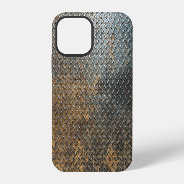 Coque iPhone Surface métallique, arrière - plan de texture réfl (Verso)