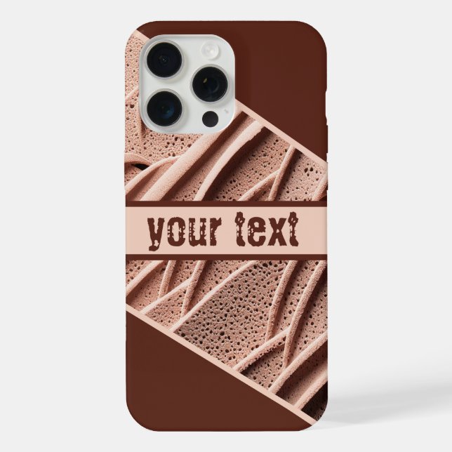 Coque iPhone Surface Texturée Abstraite aux Tons Chauds (Verso)