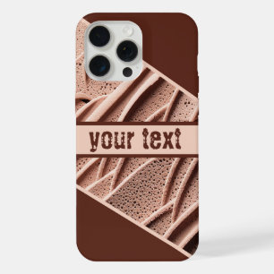 Coque iPhone 15 Pro Max Surface texturée Abstraite dans les tons chauds