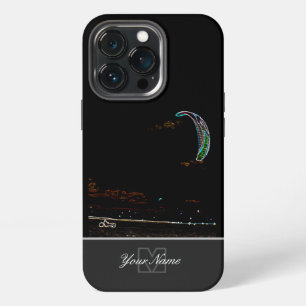 Etui iPhone 13 Pro Surfeur cerf-volant Neon-Pop-Art en buggy avec mon