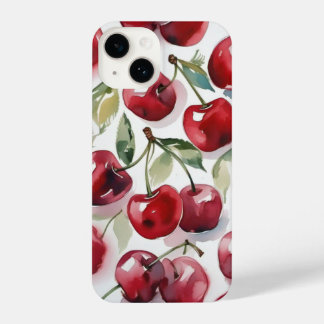 Coque Pour iPhone 14 Sweet cherries colorful watercolor cherry art
