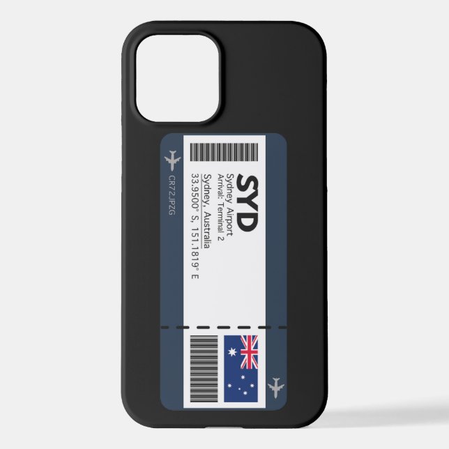Coque iPhone SYD Sydney Boarding Pass - billet Australie (Verso)