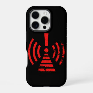 Coque iPhone 16 Pro Symbole d'avertissement de rétention d'énergie rét